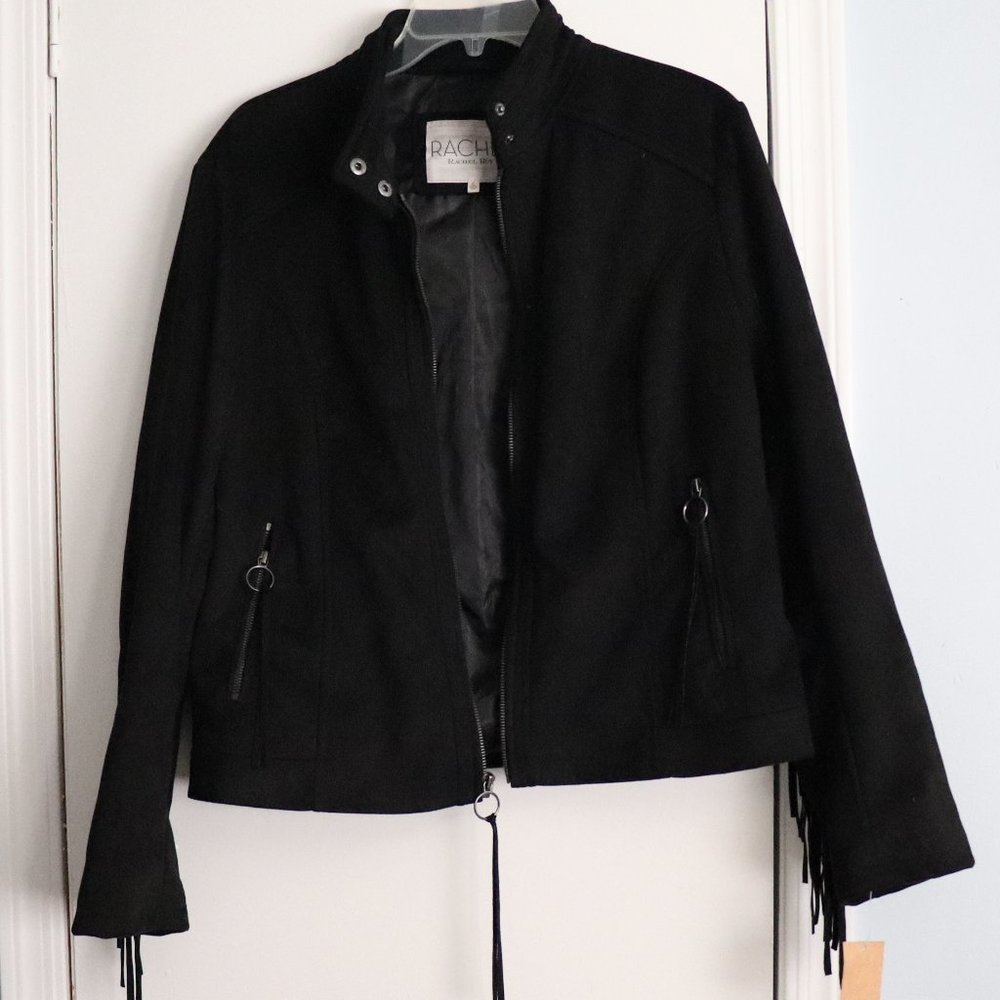 Rachel Roy Faux Suede Fringe Jacket NWT